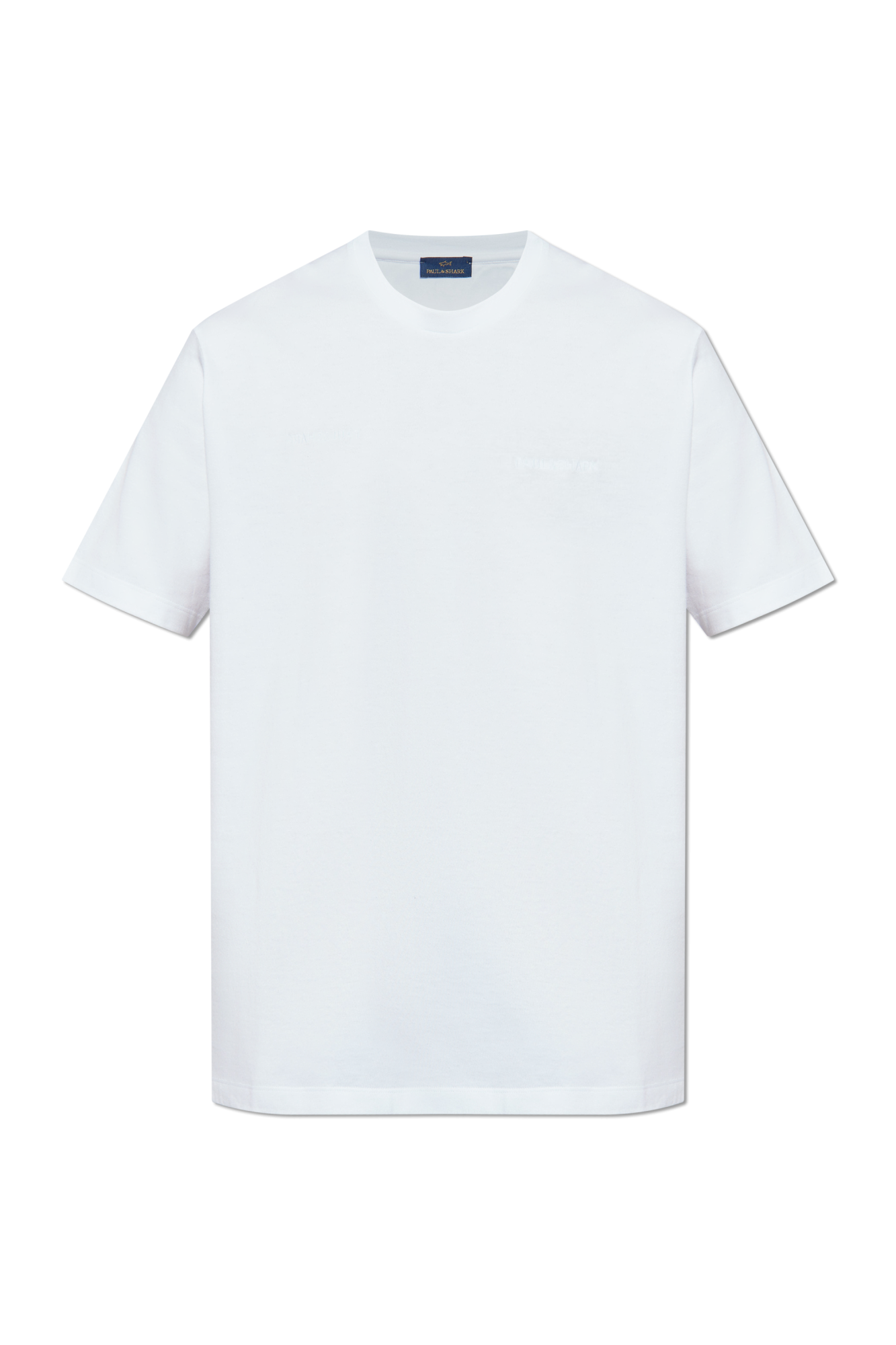 Tシャツ・カットソー PAUL  SHARK Men T Shirts 2441102110A White Paul & Shark T-shirt with embroidered logo | Men's Clothing